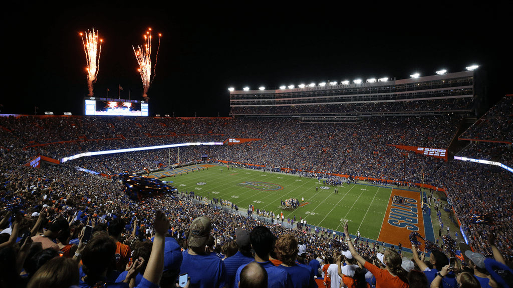 best college football stadiums, best stadiums in cfb ben hill griffin florida the swamp 