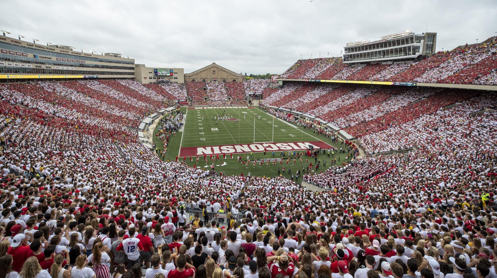 best college football stadiums, best stadiums in cfb camp randall wisconsin badgers