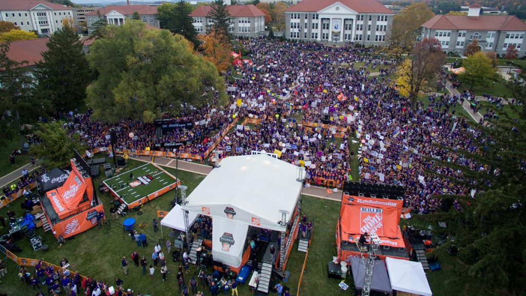 JMU football college gameday 2015 record setting