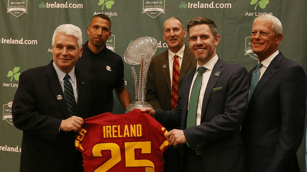 The Aer Lingus College Football Classic, with Iowa State officials