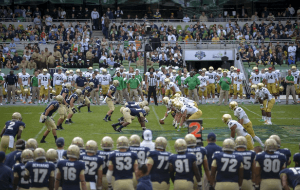 Navy Notre Dam Aer Lingus Classic in Ireland